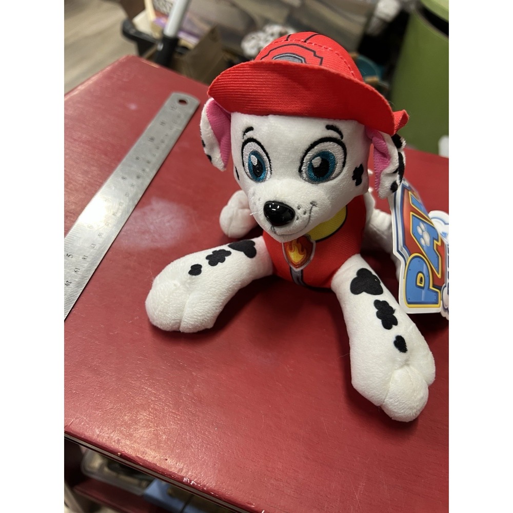 New Paw Patrol Marshall 7'' Floppy Stuffed Animal Toy. Soft. Licensed Plush.
